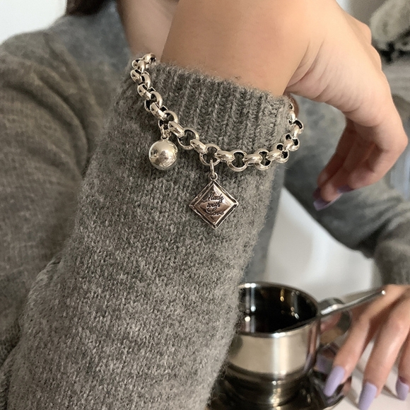 NEW 925 STERLING SILVER ENGLISH SQUARE BRACELET - Picture 4 of 4